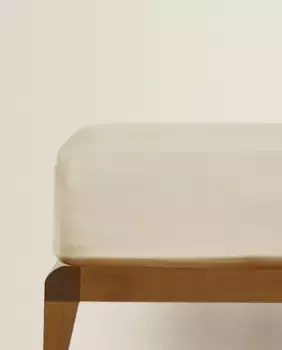 (300 нитей) простынь на подкладке из хлопкового перкаля Zara Home, бежевый