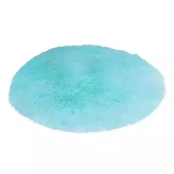30/35/40/45 см, круглый простой пушистый ковер, ковер, коврик для спальни, украшение для общежития, светло-голубой, размеры: 30 см Stuttg, мультиколор