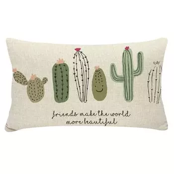 30 см x 50 см наволочка моющаяся многоцелевая полиэстеровая наволочка с принтом кактуса для повседневной жизни-9 Stuttg