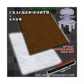 30 x 22 дюйма — двусторонняя потрескавшаяся земля + снег, F.A.T. Mats - 30 x 22 Inches (Tablewar)