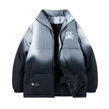 30Braid Стеганая куртка унисекс, Модель с капюшоном Black-88