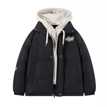 30Braid Стеганая куртка унисекс, Серый-86 (подделка из двух штук)