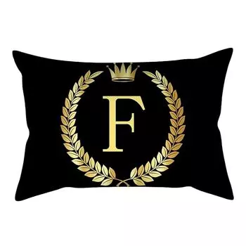 30x50 см Алфавит Корона Подушка Чехол Диван-Кровать Автомобили Украшения-F Stuttg