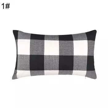 30x50 см клетчатая льняная подушка, чехол для подушки, домашний диван, украшение для автомобильной кровати-1 # Stuttg