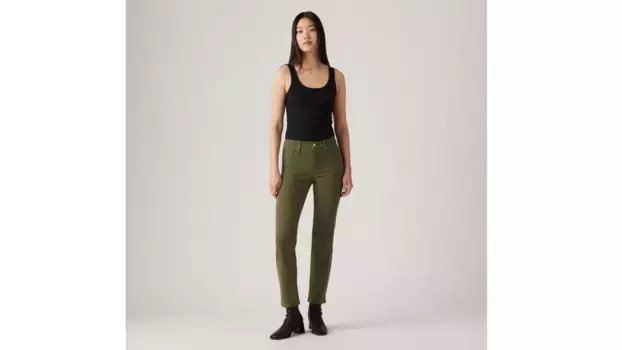 314 моделирующие прямые женские джинсы Levi's, зеленый