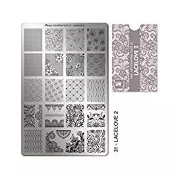 31" Lace Love 2" Пластина для стемпинга ногтей Moyra Stamping Plates