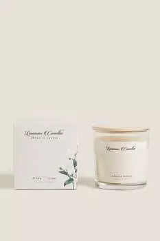 (350 г) ароматическая свеча luminous camelia Zara, светло-розовый