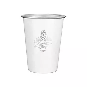 350 мл кофейная чашка, термостойкая большая емкость, обработка краски, нержавеющая сталь, кружка для кемпинга, молока, пива, уличные аксессуары-белый D Hameb