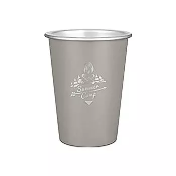 350 мл кофейная чашка, термостойкая большая емкость, обработка краски, нержавеющая сталь, кружка для кемпинга, молока, пива, уличные аксессуары-серый D Hameb