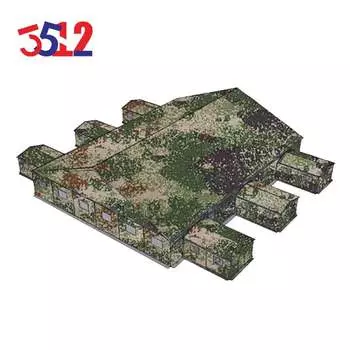 3512220 плоская хлопковая палатка «Звездное небо» с ватой и утолщенным столбом толщиной 2,5 мм с 6 отделениями для ушей (3*4 м)