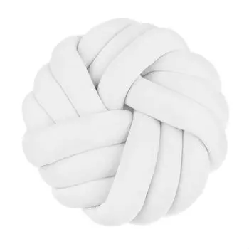 35 см декоративная подушка с шаром, подушка с узлом, скандинавская простота, креативная подушка с ручным плетением, круглая белая DQQ