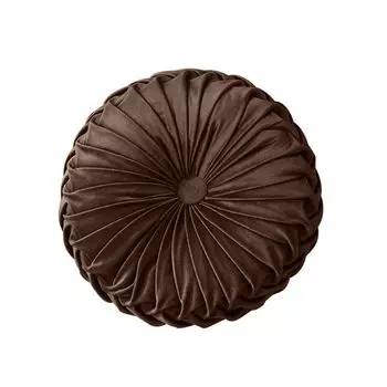 35 см плиссированная круглая форма, напольная подушка для талии, подушка для дома, кровати, дивана, декор, темно-кофейный Stuttg