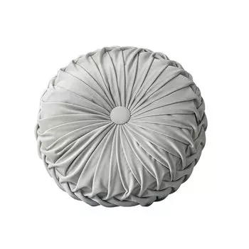 35 см плиссированная круглая форма, напольная подушка для талии, подушка для дома, кровати, дивана, декор, светло-серый Stuttg