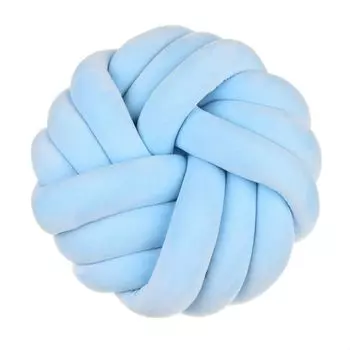35 см шар декоративная подушка Подушка с узлом Подушка Скандинавская простота Креативность Ручное плетение Подушка с завязками Круглая синяя DQQ