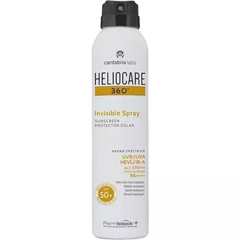 360 Невидимый спрей Spf50 200 мл Аэрозольный солнцезащитный крем для тела Ува-УФ-излучение Видимый свет Инфракрасный - Антивозрастная защита от солнца Прозрачное нежирное покрытие Подходит для всех типов кожи, Heliocare
