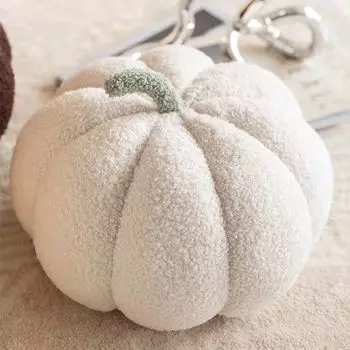 360Home Креативная подушка в виде тыквы, белая, 28см