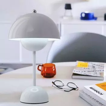 363Home Аккумуляторная настольная лампа с декором и прикроватная лампа белая 360Home, белый