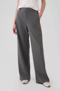 365 брюки галифе из чесаного твила с завышенной талией и складками Gap, серый