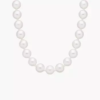 36-дюймовое классическое ожерелье из нити культивированного жемчуга Акойя из 18-каратного желтого золота (6,5-7,0 мм) Blue Nile