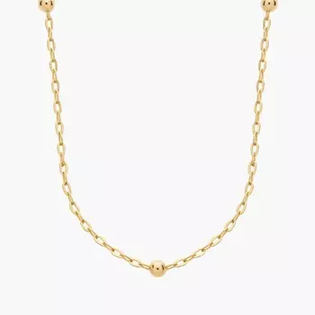 36-дюймовое миниатюрное ожерелье из 14-каратного желтого золота с бусинами (1,5 мм) Blue Nile