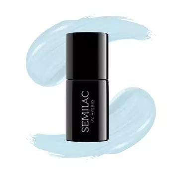 386 УФ-лак для ногтей Hybrid Blue Cloud Semilac, 7 ml