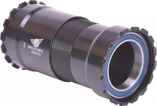 386EVO Нижний кронштейн с резьбой для шатунов диаметром 30 мм Wheels Manufacturing, черный