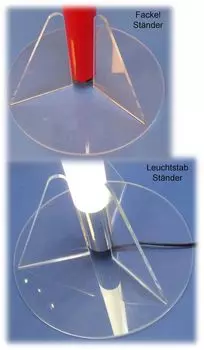 3938 Акриловая подставка 250 мм, треугольные угловые светильники, фонарики Lichtideen, бирюзовый