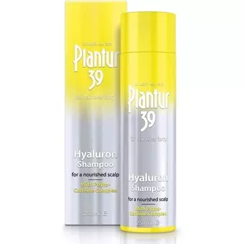 39 Шампунь с гиалуроном, 250 мл, увлажняет сухую кожу головы и волосы. Кофеиновый комплекс предотвращает и уменьшает истончение волос., Plantur