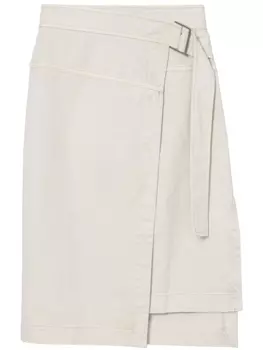 3.1 Phillip Lim джинсовая юбка миди с запахом, белый