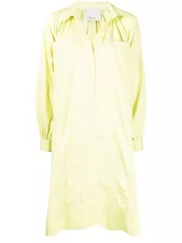 3.1 Phillip Lim платье-рубашка с объемными рукавами, желтый