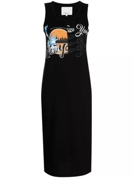 3.1 Phillip Lim платье с графичным принтом, черный