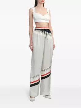 3.1 Phillip Lim шелковые брюки Liberty широкого кроя, серый