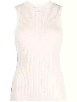 3.1 Phillip Lim топ в рубчик без рукавов, белый