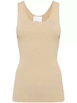 3.1 Phillip Lim топ в рубчик, нейтральный цвет