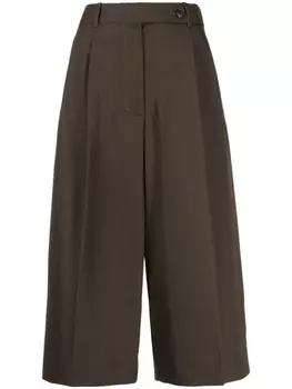 3.1 Phillip Lim укороченные брюки со складками, зеленый