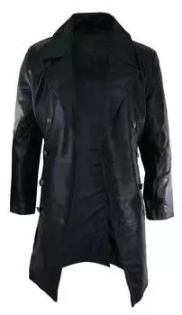 3/4 кожаная немецкая генеральская куртка TruClothing, черный