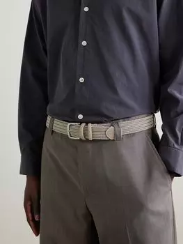 3,5 см плетеный ремень с замшевой отделкой MR P., нейтральный