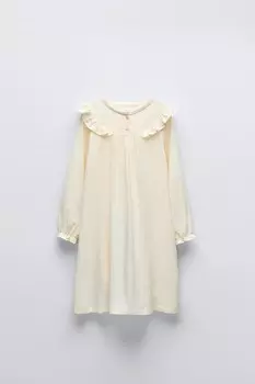 3-6 лет/кружевная ночная рубашка ZARA, экрю