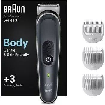 3 Bg3350 — Машинка для ухода за телом — черный/серый, Braun