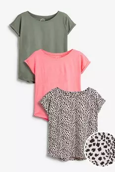 3 футболки с половиной рукавов Next, розовый