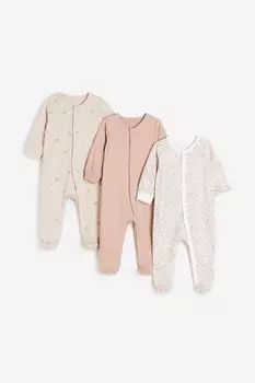 3-х хлопковый комбинезон-пижама H&M