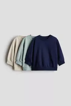 3 хлопковых толстовки H&M, синий