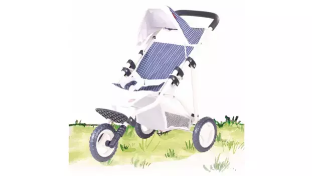 3-колесная кукольная коляска spotty blue Gtz Puppenmanufaktur