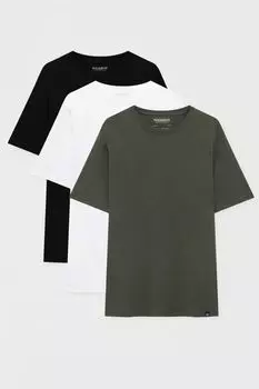 3 комплекта базовых футболок PULL&amp;BEAR