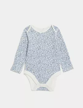 3 комплекта боди из чистого хлопка (0–3 года) Marks & Spencer