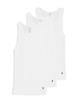 3 комплекта майки в рубчик Polo Ralph Lauren, белый