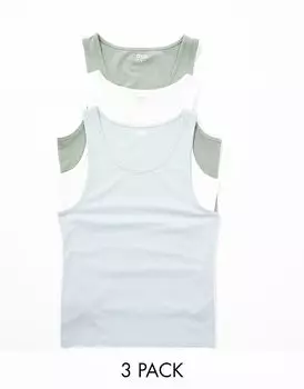 3 комплекта топов для укрепления мышц разных цветов ASOS DESIGN