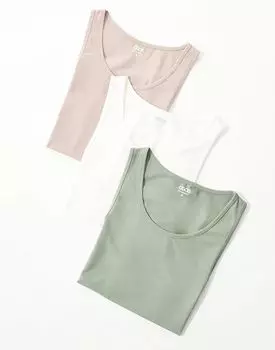 3 комплекта топов для укрепления мышц разных цветов ASOS DESIGN