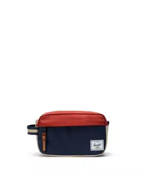 3 л Экологичная мужская сумка для туалетных принадлежностей синего цвета и охры с передним карманом Herschel, красный