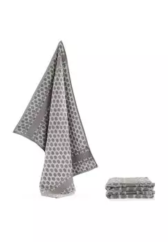 3 махровых хлопковых кухонных полотенца Aspero, светло-серый